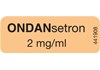 Spritzenetiketten ONDANsetron (2mg/ml) 1.000 Stück (auf Rolle)